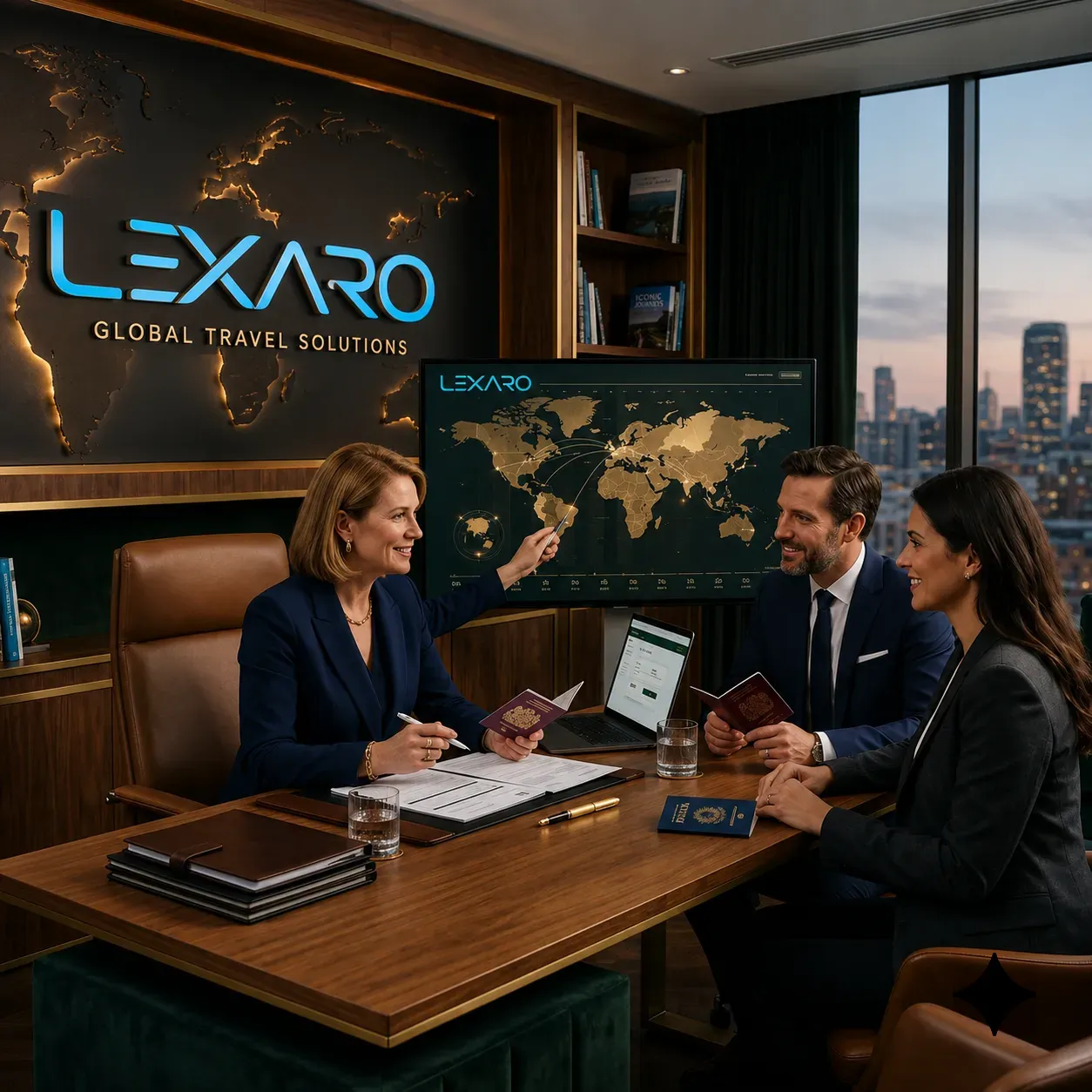 Business traveler preparing for international mobility and global opportunities