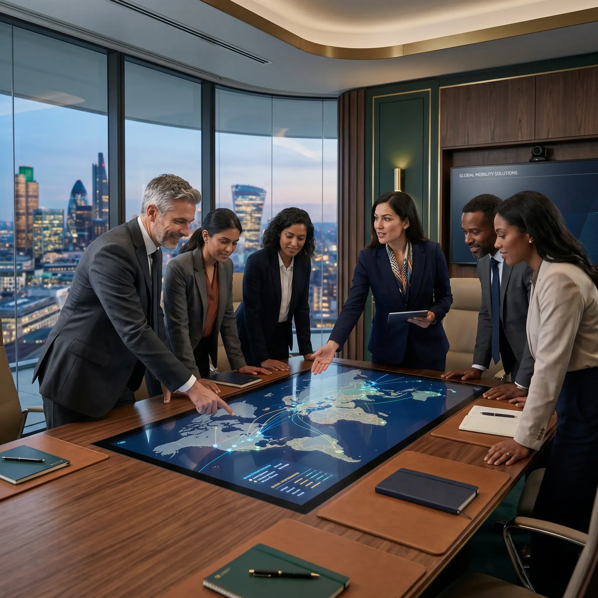 Lexaro corporate mobility offices reflecting global strategic architectural vision